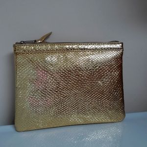 Metallic gold purse/cosmetic case